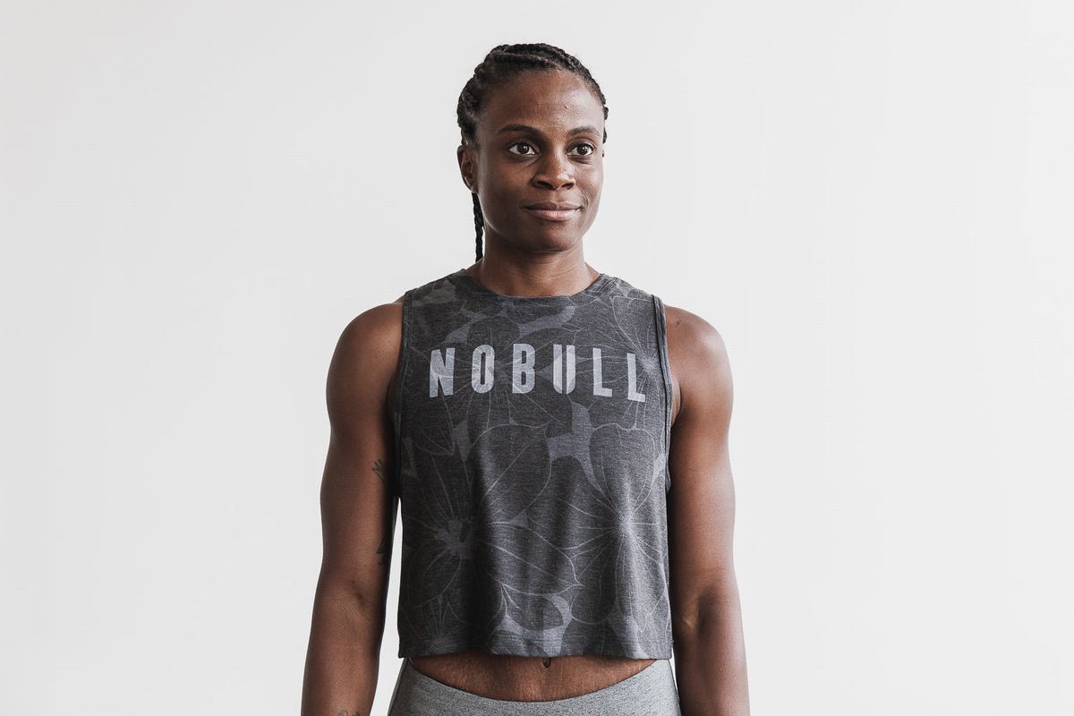 Nobull Muscle Women\'s Tank Tops Grey | Australia (RY3710)